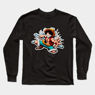 Luffy dynamic poses 2nd edition Long Sleeve T-Shirt